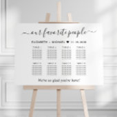 Poster Plan de table de mariage pour 8 tables pour les pe