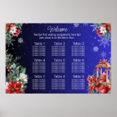 Poster Plan de table de mariage pour les fêtes de Noël (Devant)