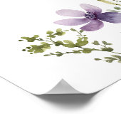 Poster Plan de table de mariage printanier aux fleurs sau (Coin)