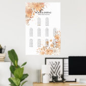 Poster Plan de table de mariage printemps été Fleur Brill (Bureau à domicile)