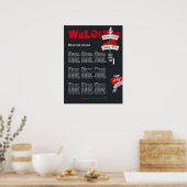 Poster Plan de table de mariage Rock and Roll (Cuisine)
