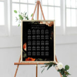 Poster Plan de table de mariage romantique floral holland<br><div class="desc">Plan de table organisé par numéro de table. Peinture florale hollandaise dramatique sur fond et rectangle de couleur personnalisée ; assurez-vous de choisir votre style d'affiche</div>