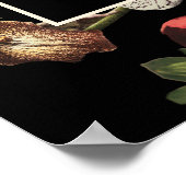 Poster Plan de table de mariage romantique sombre et flor (Coin)