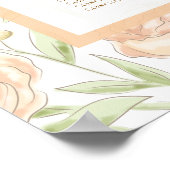 Poster Plan de table de mariage Rose pêche (Coin)