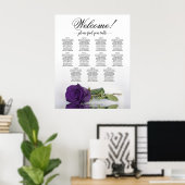 Poster Plan de table de mariage Rose Violet Royal 11 tabl (Bureau à domicile)