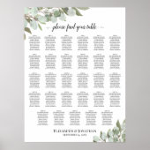 Poster Plan de table de mariage rustique Eucalyptus 29 ta (Devant)