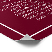 Poster Plan de table de mariage simple monogramme de Bour (Coin)