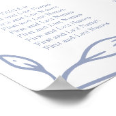 Poster Plan de table de mariage simple Pervenche Flo (Coin)