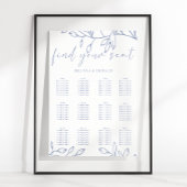 Poster Plan de table de mariage simple Pervenche Flo