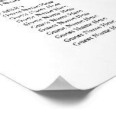 Poster Plan de table de mariage simple pour 60 personnes (Coin)