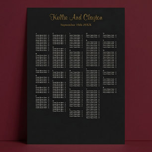 Poster Plan de table de mariage simple pour plus de 250 i