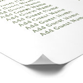 Poster Plan de table de mariage Souffle de Bébé (Coin)