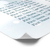 Poster Plan de table de mariage sous la neige Winter Wond (Coin)