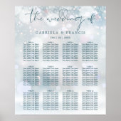 Poster Plan de table de mariage sous la neige Winter Wond (Devant)