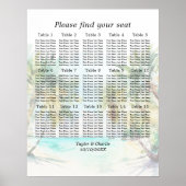 Poster Plan de table de mariage sur la plage tropicale 15 (Devant)