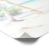 Poster Plan de table de mariage sur la plage tropicale 8  (Coin)