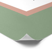 Poster Plan de table de mariage Tropical Sage Rose Gold P (Coin)