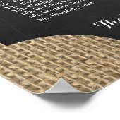 Poster Plan de table de mariage unique en pot de maçon ru (Coin)