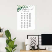 Poster Plan de table de mariage végétal par ordre alphabé (Bureau à domicile)