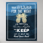 Poster Plan de table de mariage Verre pour la soirée Trou (Devant)