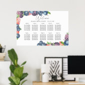Poster Plan de table de mariage Watercolor Berries (Bureau à domicile)