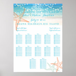 Poster Plan de table de plage/PixDezines/Lustres