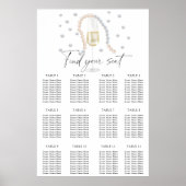 Poster Plan de table de Prosecco pour la fête de mariage (Devant)