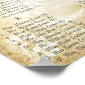 Poster Plan de table de réception Paon Paisley Rose (Coin)