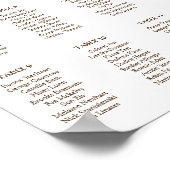 Poster Plan de table des invités pour la réception de mar (Coin)