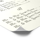 Poster Plan de table des invités pour un événement spécia (Coin)