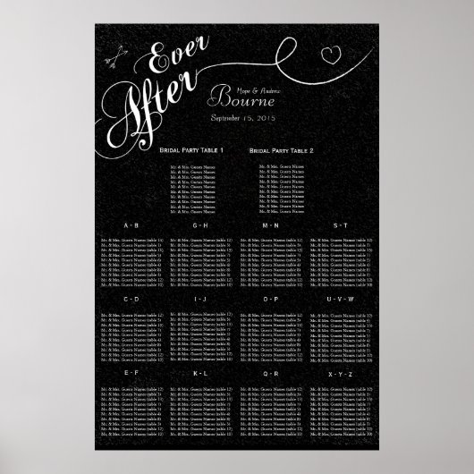 Poster Plan de table du conte de fées noir Ever After (Devant)