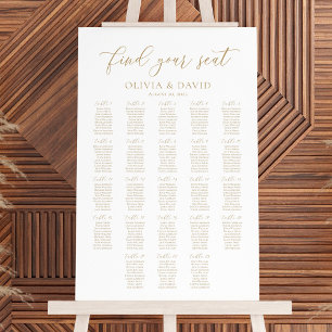 Poster Plan de table élégant 23 tables Trouvez votre sièg