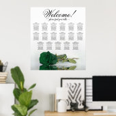 Poster Plan de table élégant Emeraude Vert Rose 17 (Bureau à domicile)