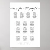 Poster Plan de table élégant pour 13 tables pour les pers (Devant)