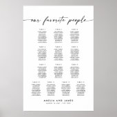 Poster Plan de table élégant pour 13 tables pour les pers (Devant)