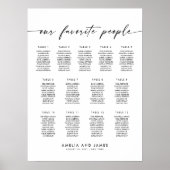 Poster Plan de table élégant pour 13 tables pour les pers (Devant)