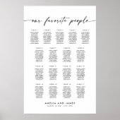 Poster Plan de table élégant pour 17 tables pour les pers (Devant)