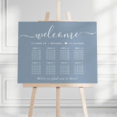 Poster Plan de table élégant pour 8 tables de mariage Ble