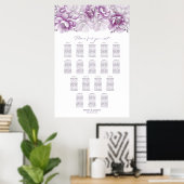 Poster Plan de table élégant pour mariage avec 17 tables (Bureau à domicile)