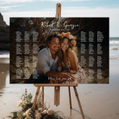 Poster Plan de table élégant pour mariage avec photo
