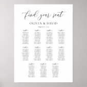 Poster Plan de table Elegant Script 11 (Devant)