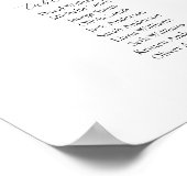Poster Plan de table élégant Script 14 (Coin)