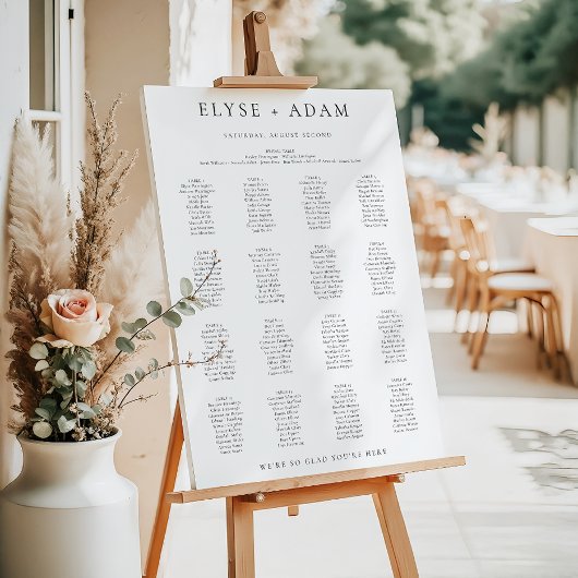 Poster Plan de table Ellesmere 16 tables + table de marié