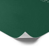 Poster Plan de table Emerald Elegant Script 8 (Coin)