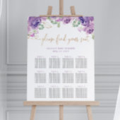 Poster Plan de table floral pourpre