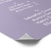 Poster Plan de table imprimable lavande violet Bohème Chi (Coin)