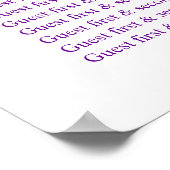 Poster Plan de table mariage de l'aquarelle de couronne v (Coin)