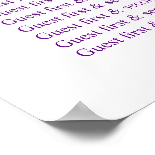 Poster Plan de table mariage de l'aquarelle de couronne v (Coin)