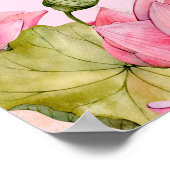 Poster Plan de table mariage indien lotus rose (Coin)