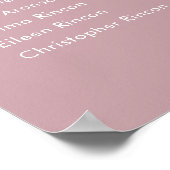 Poster Plan de table Mariage Mauve Inversé & | 12 Tables (Coin)